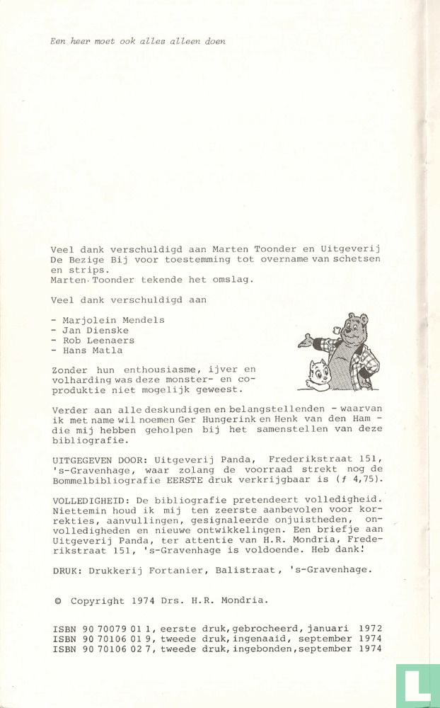 Bommelbibliografie