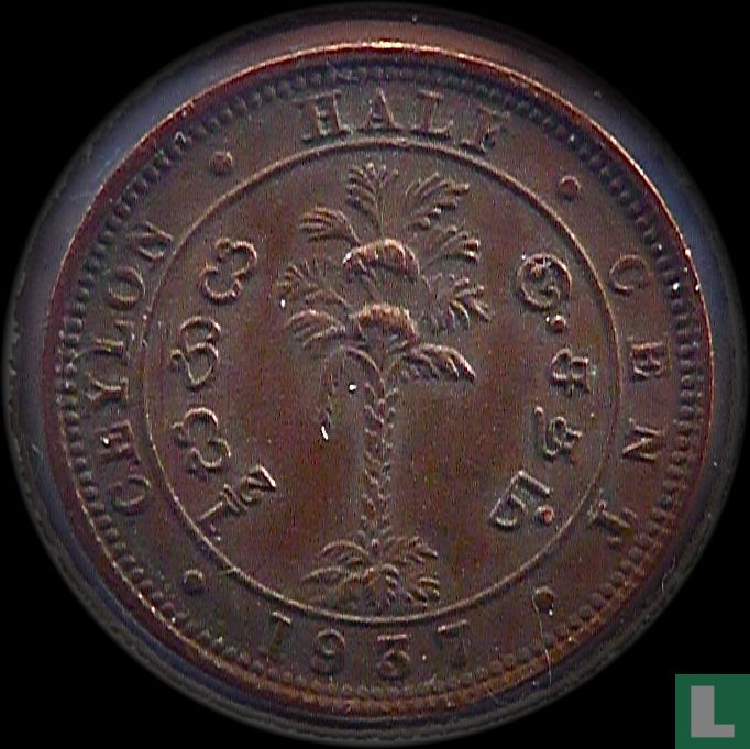 Ceylon ½ cent 1937
