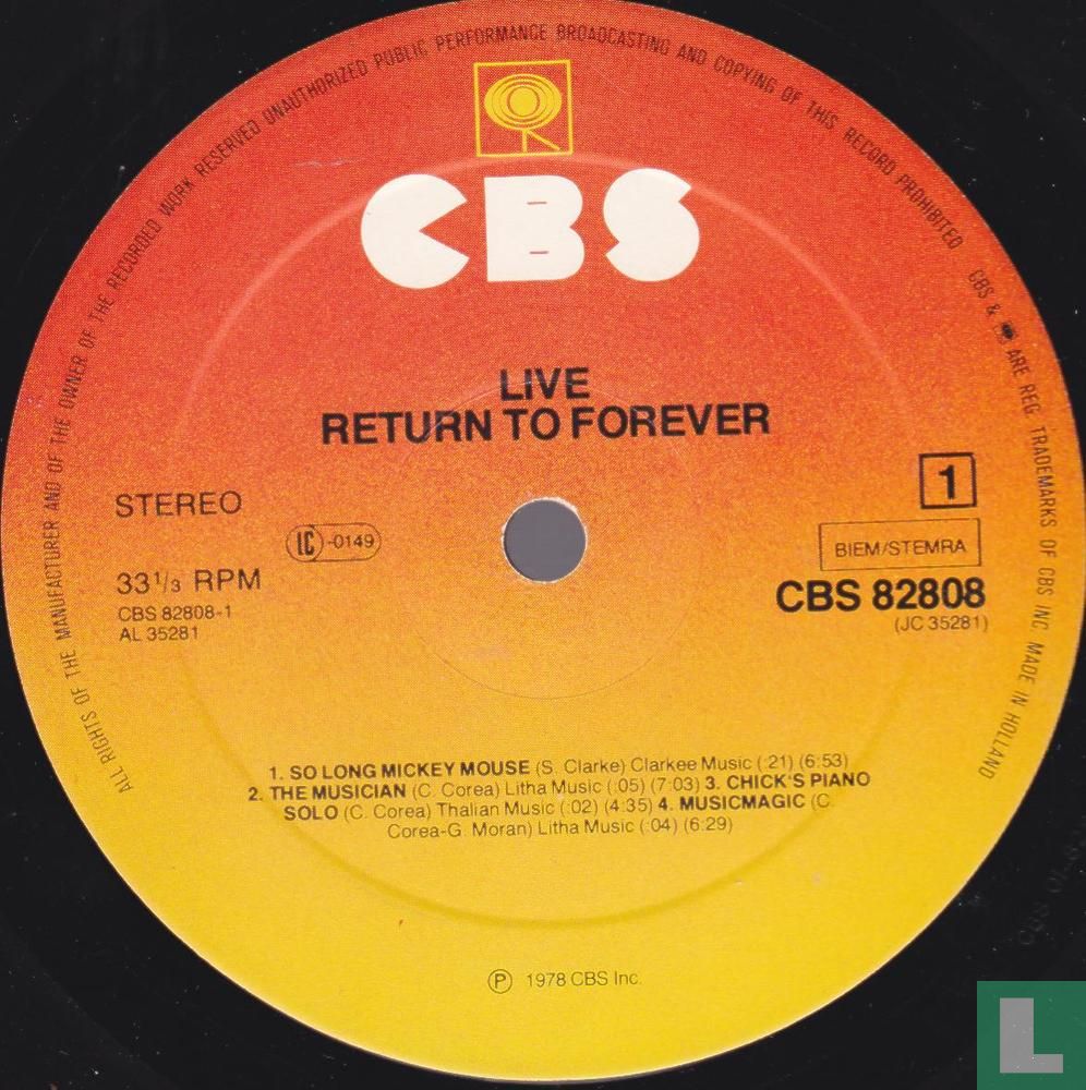 Return to forever live