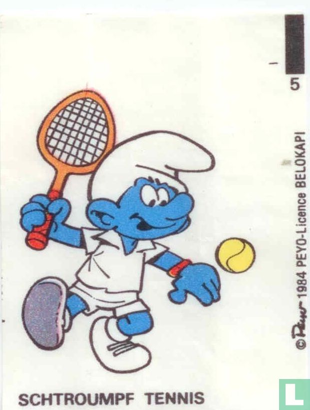 Figurine Schtroumpf Tennis McDonald's 2024 - édition Jeux Paralympiques, Neuve Sous Blister