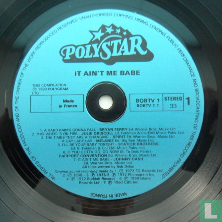 It Ain't Me Babe