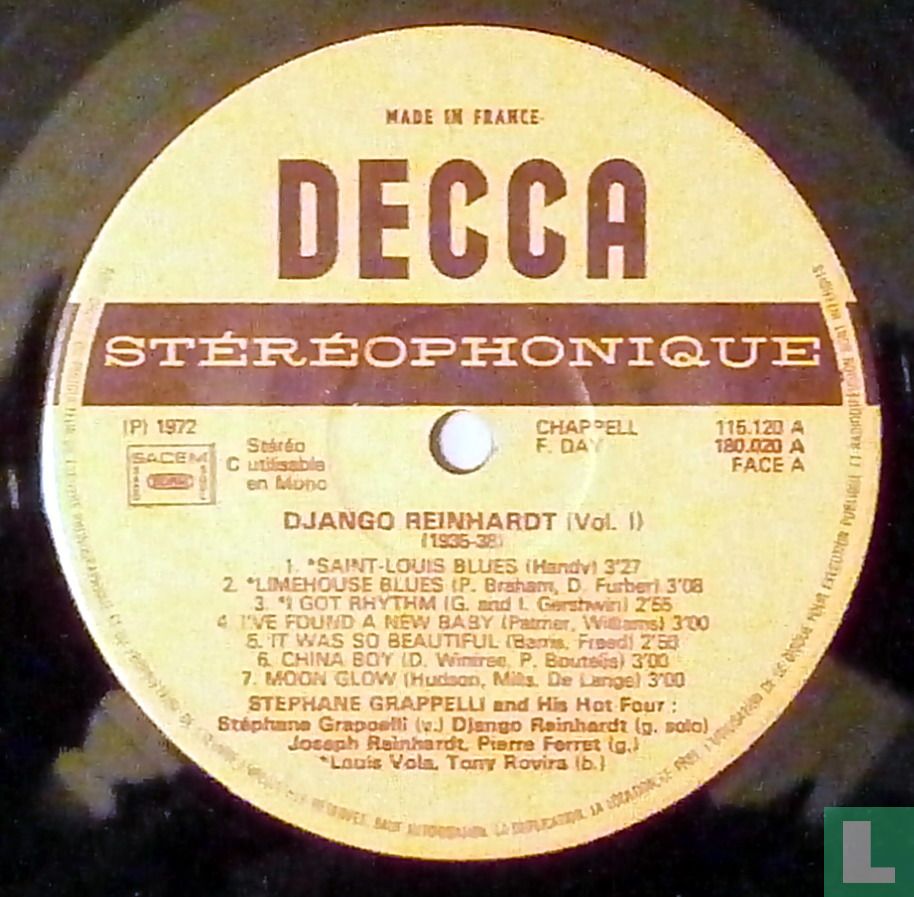 Django Reinhardt Et Le Quintette Du Hot Club De France avec Stephane Grapelli 1935-1938