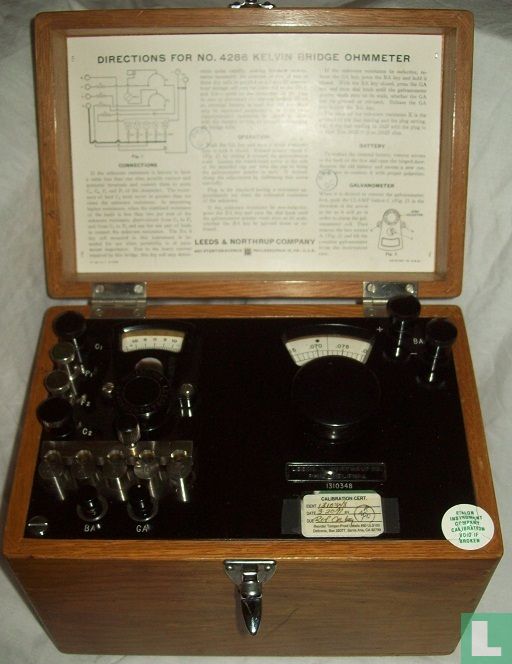 Kelvin bridge Ohmmeter, galvanometer Leeds & Northrup Co