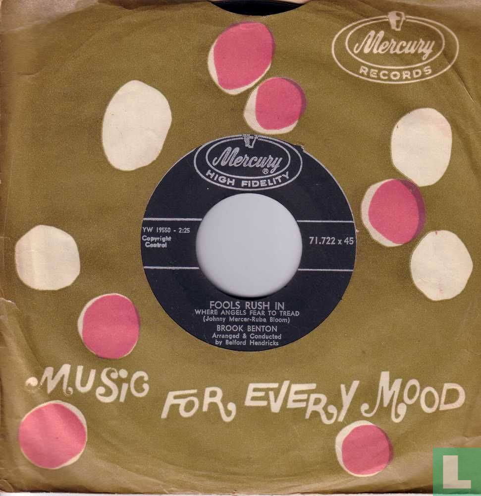 These Fools Angel Fools Rush in (Where Angels Fear to Tread) Single 71.722 x 45 (1960 ...