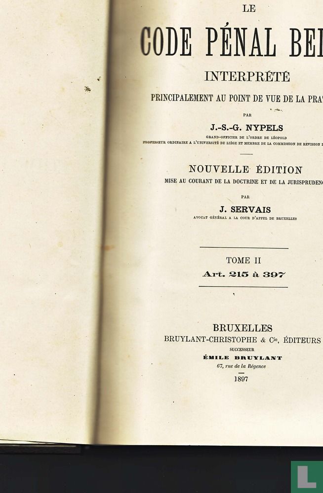 Code Pénal Belge