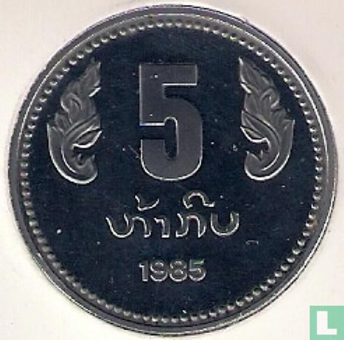 Laos 5 kip 1985 
