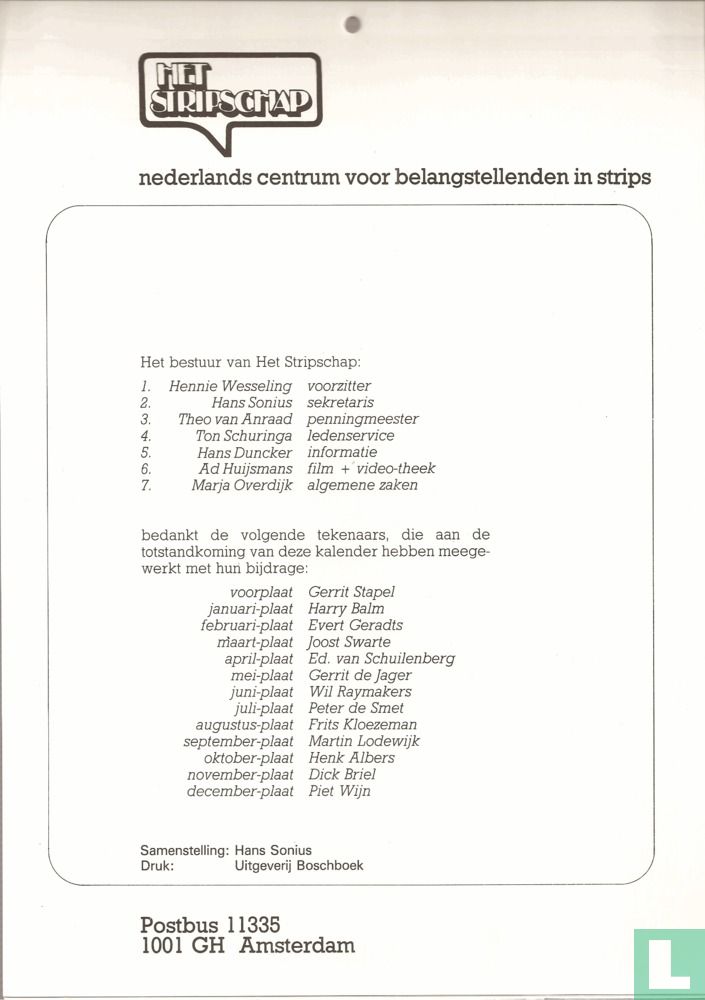 1983 [Stripschapkalender]