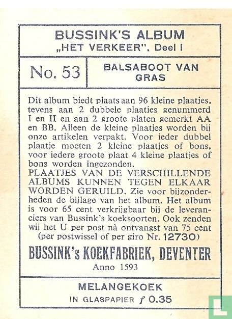 Balsaboot van gras