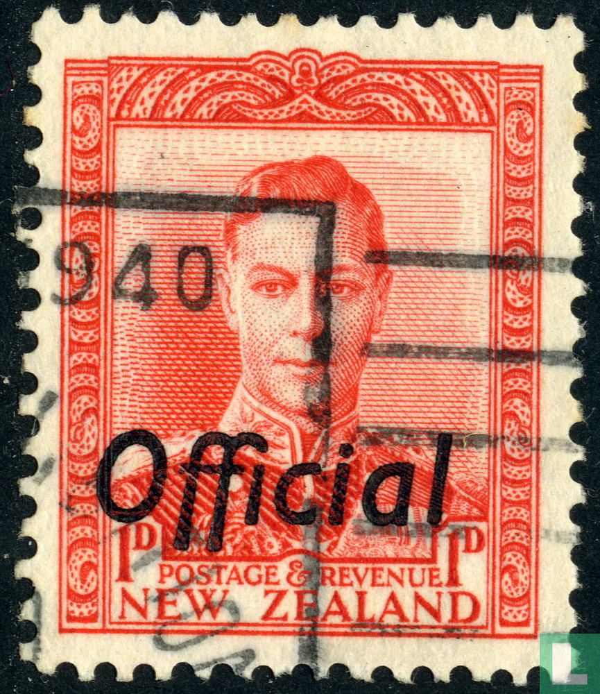 König George VI mit Aufdruck