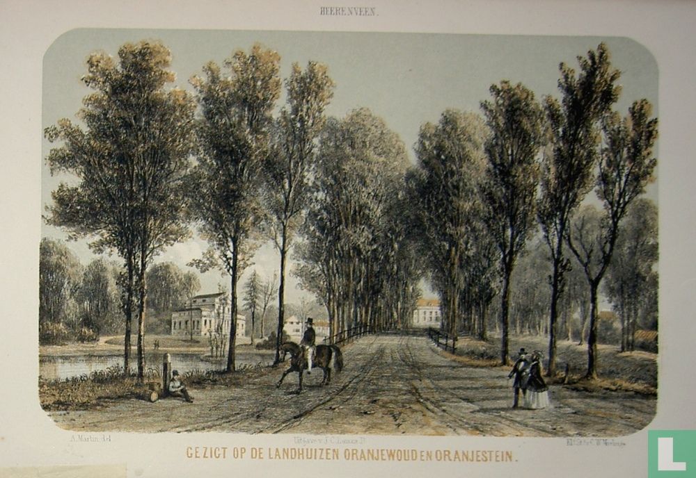 Gezigt op de Landhuizen Oranjewoud en Oranjestein