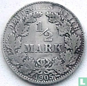 Empire allemand ½ mark 1905 (E)