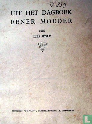Uit het dagboek eener moeder