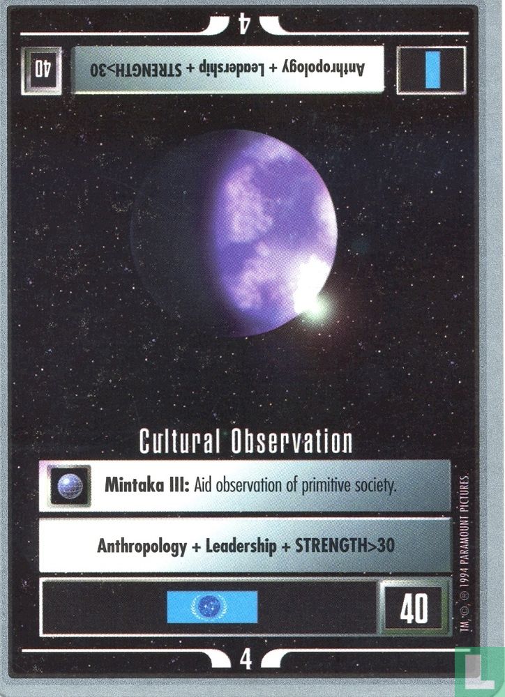 Cultural Observation