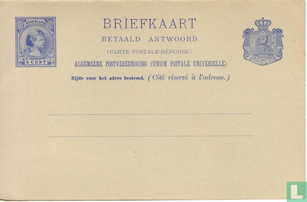 Postcard with paid answer