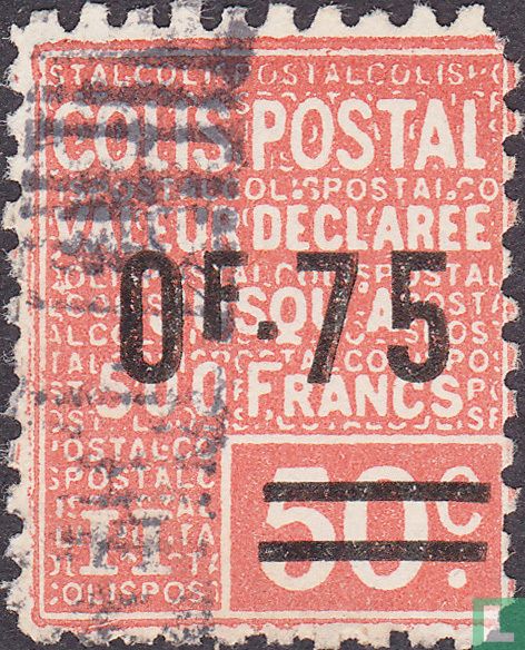 Colis postaux, avec surcharge