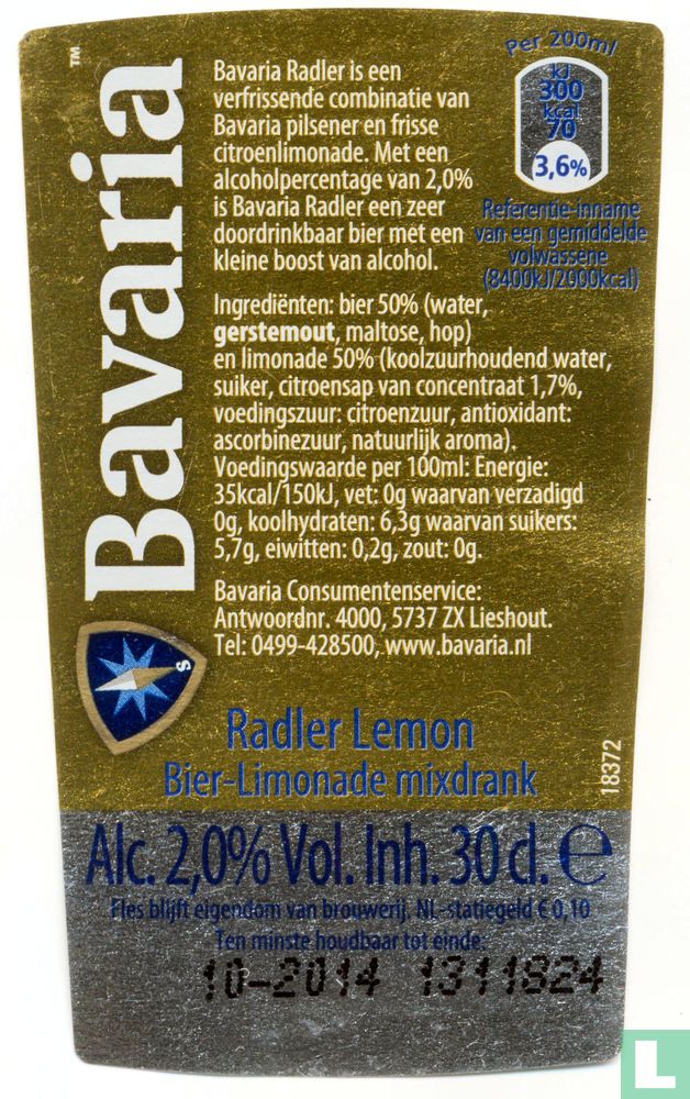 Bavaria Radler Lemon