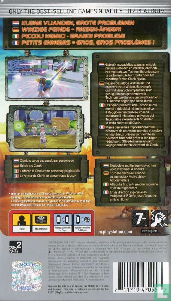 Ratchet & Clank: Size Matters - Platinum Edition (PSP