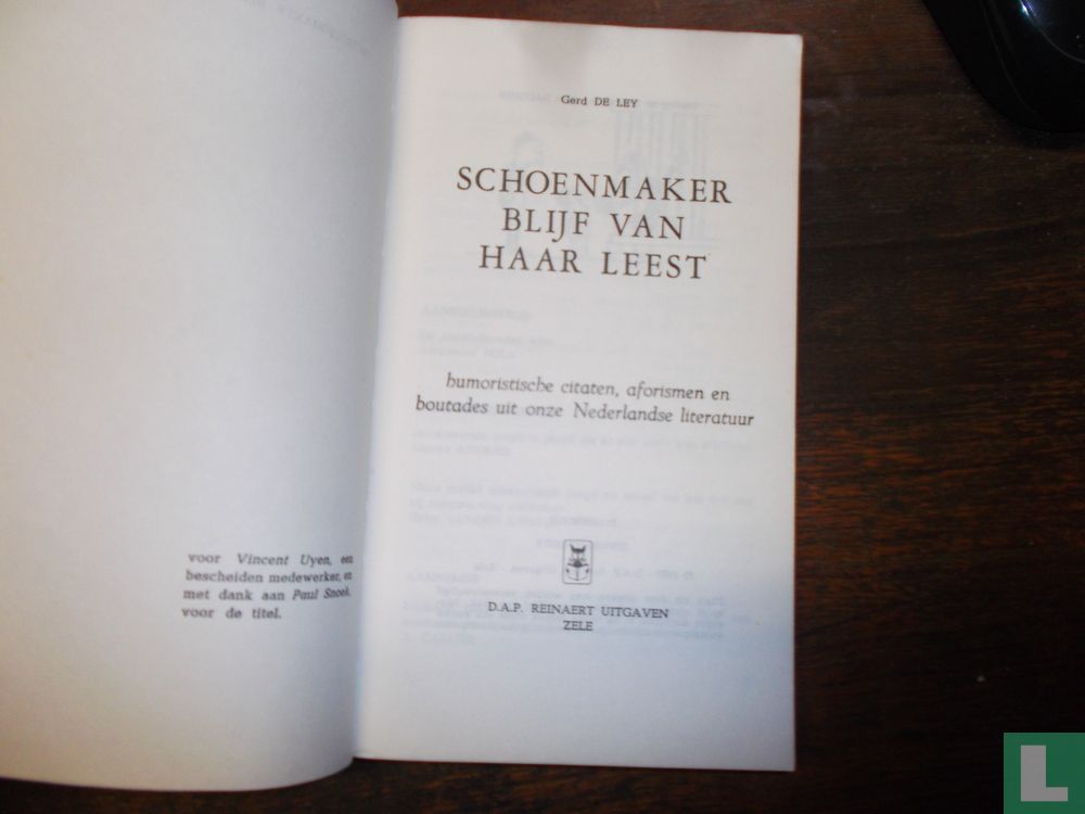 Schoenmaker blijf van haar leest.