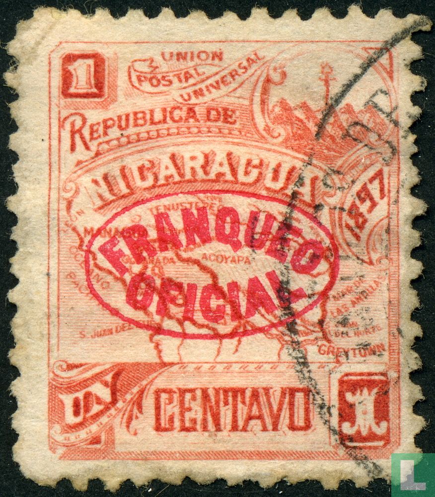 Map, with overprint