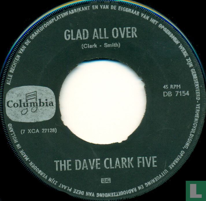Glad all Over Single DB 7154 (1964) Dave Clark Five, The LastDodo