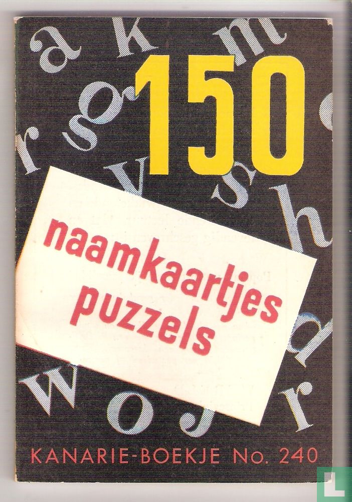 Naamkaartjes puzzels
