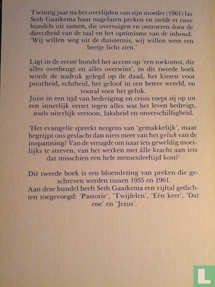 De preken van mijn moeder twee