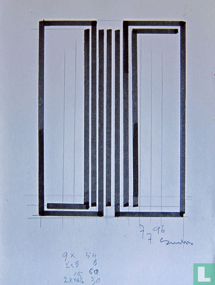 Drawing in ink