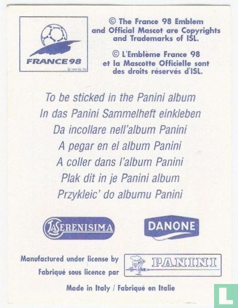 Fabrizio Ravanelli - Italia 98 (1998) - Danone - LastDodo