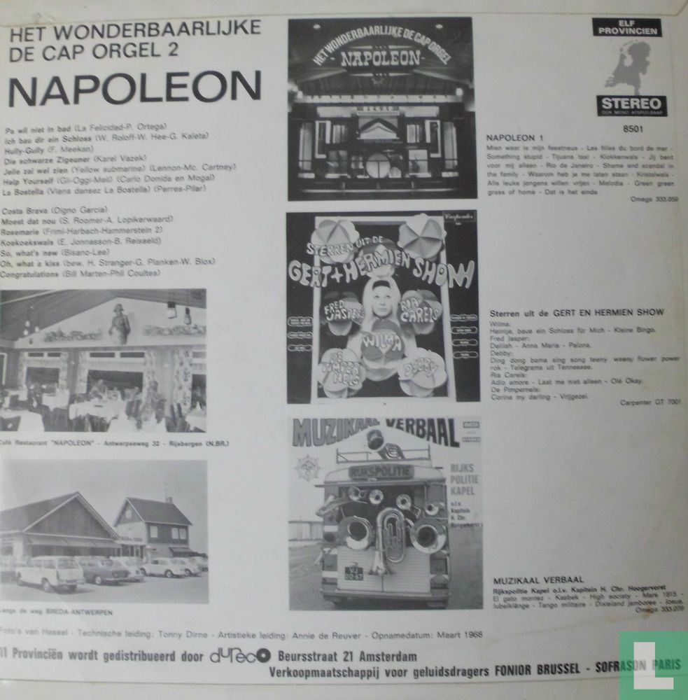 Het wonderbaarlijke de cap orgel napoleon