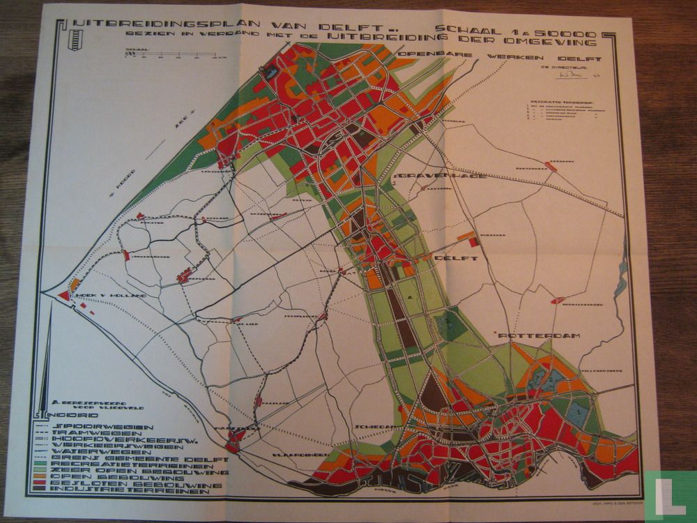 Uitbreidingsplan van Delft  1929