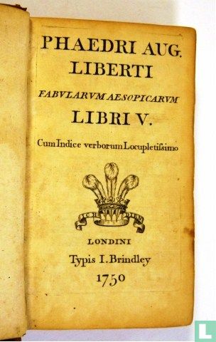 Fabularum Aesopicarum Libri V.