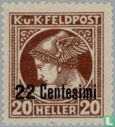 Mercury, with overprint
