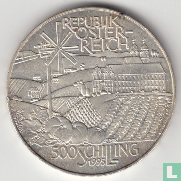 Austria 500 schilling 1995 "The Hilly Landscape"