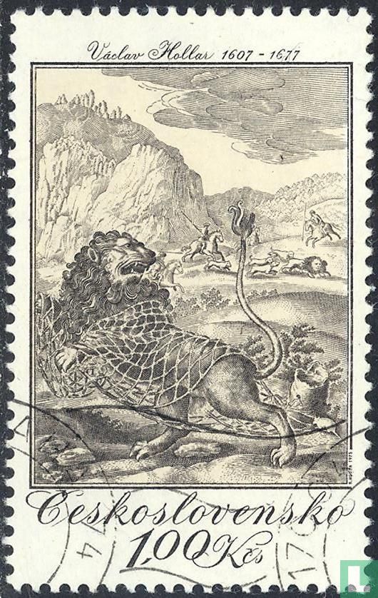 Gravures de scènes de chasse