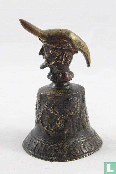 Bronze bell with jester