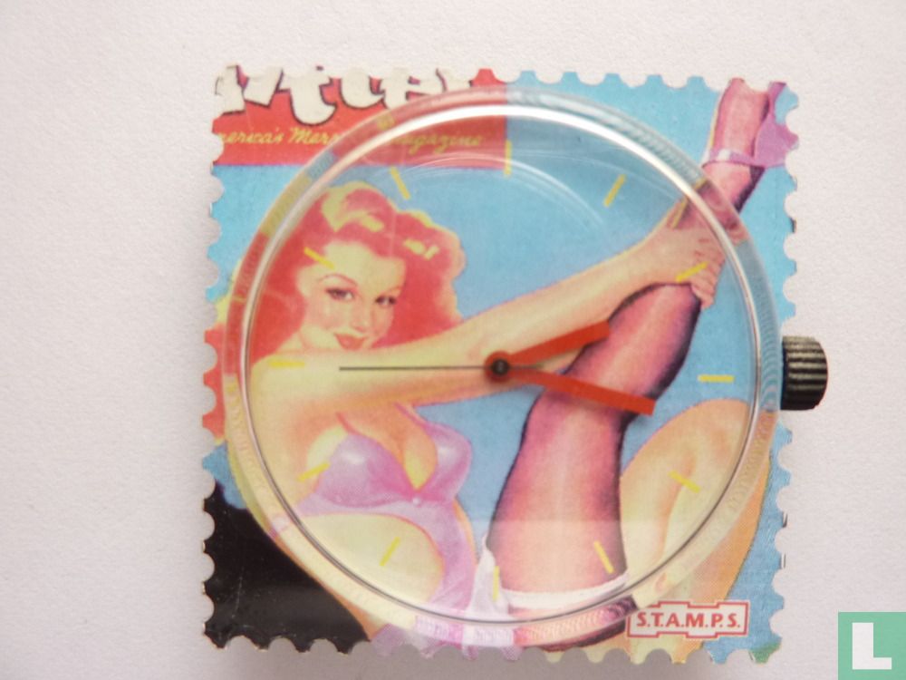 Kätzchen Stempel Uhr