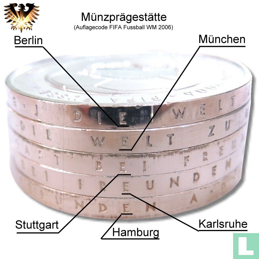 Germany 10 euro 2005 (G) "2006 Football World Cup in Germany"