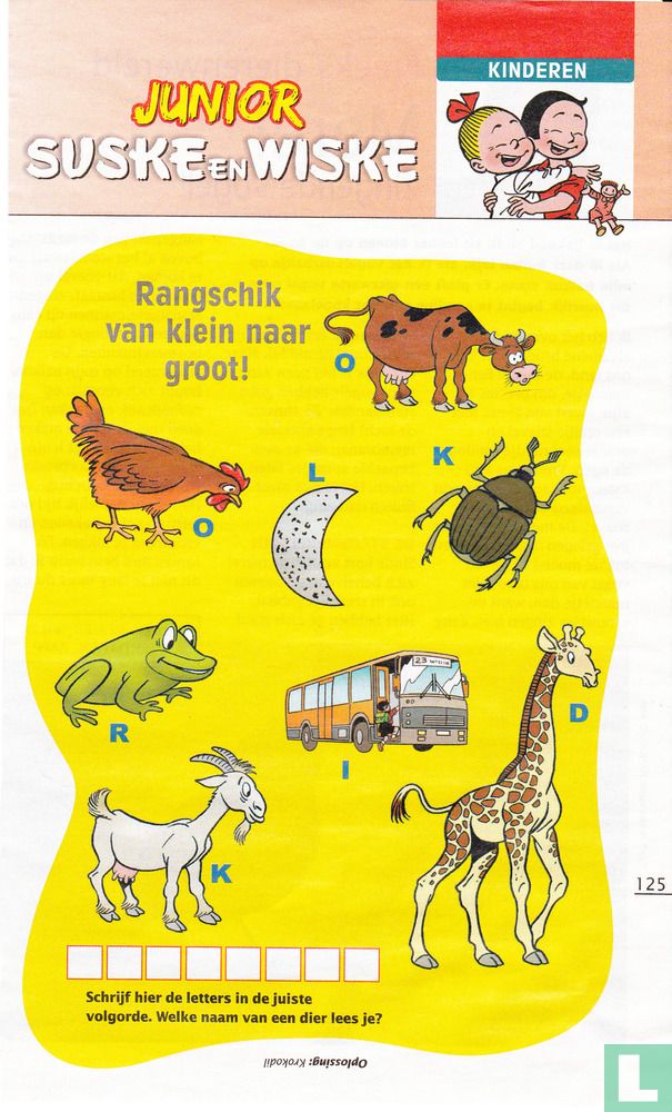 Rangschik van klein naar groot!