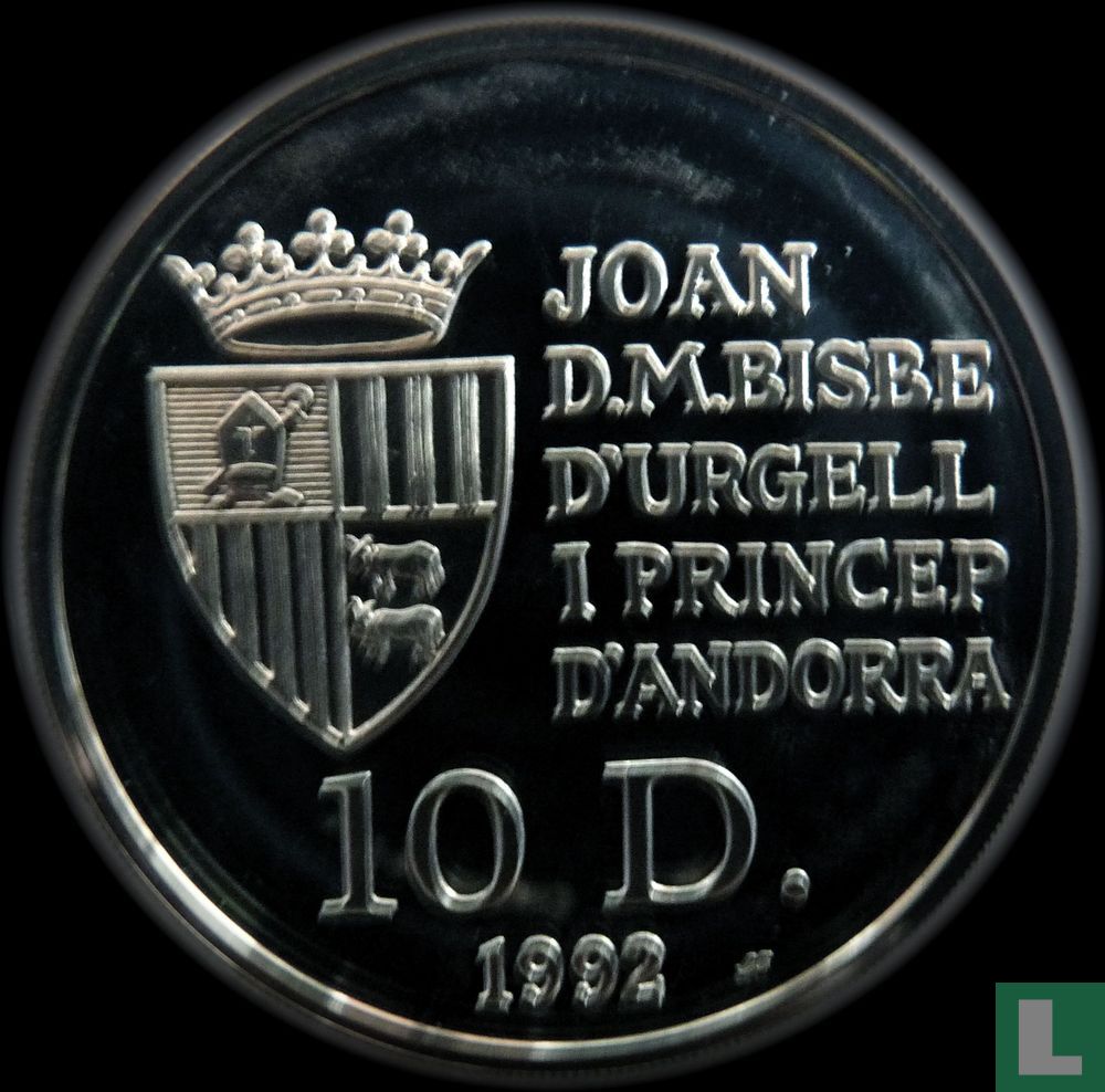 Andorra 10 diner 1992 (PROOF) "500ste verjaardag van de ontdekking van de nieuwe wereld"