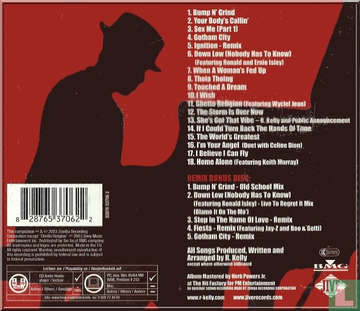 Robert　IN　Kelly,　(2003)　CD　R.　53706　82876　vol　RB　Hits　Greatest　The　LastDodo