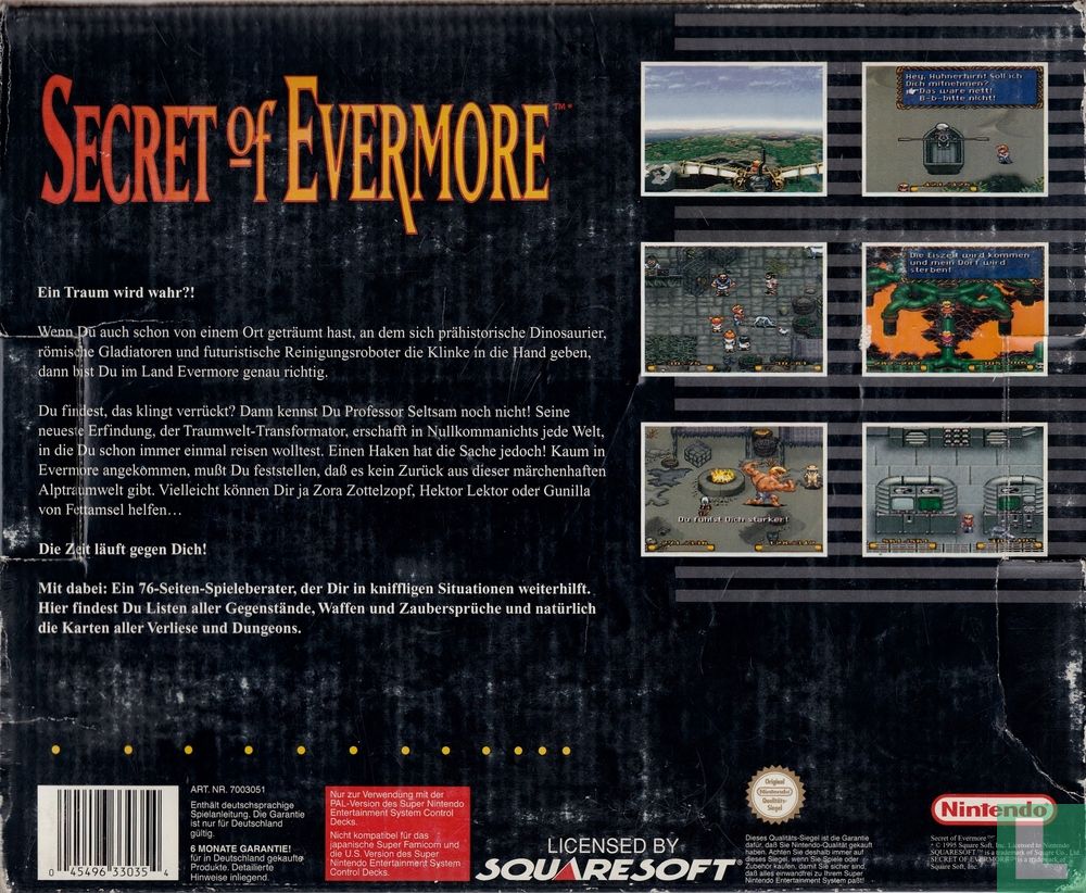 Secret of Evermore (1995) - Nintendo SNES (Super Nintendo