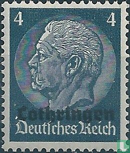 Hindenburg with overprint