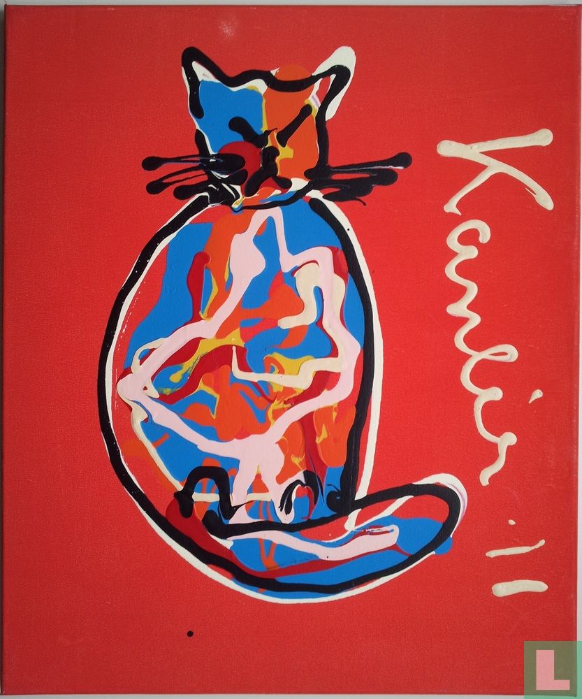 Chat/chat sur rouge
