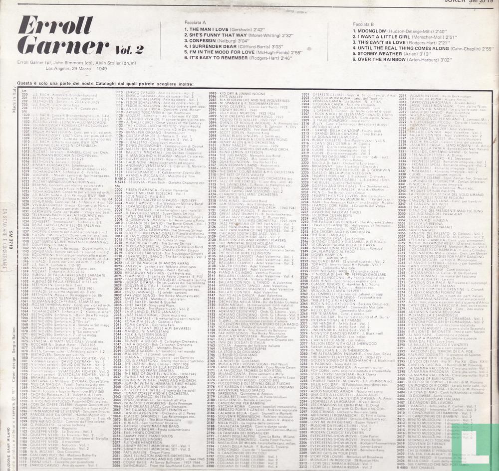Erroll Garner Vol. 2	