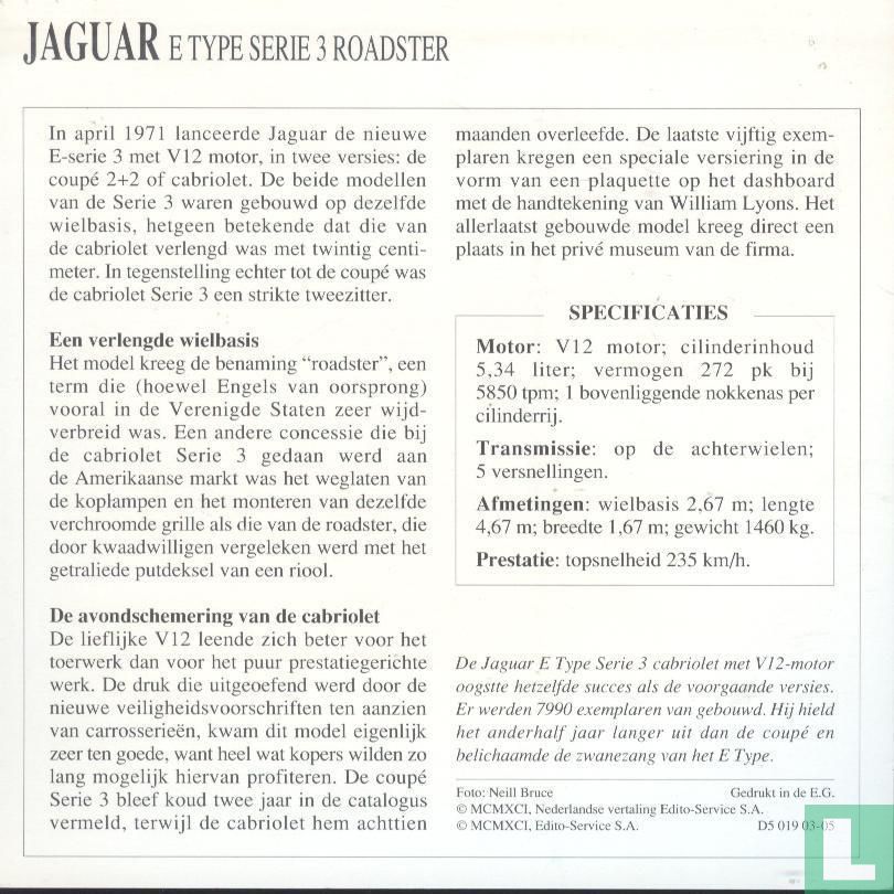 Jaguar E Type serie 3 Roadster