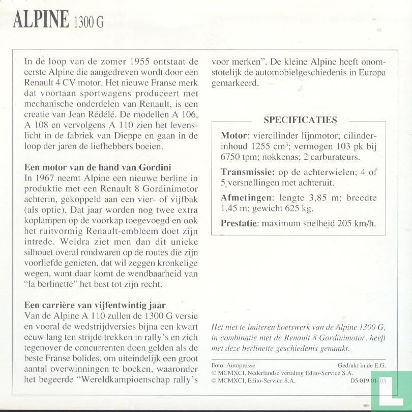 Alpine 1300 G