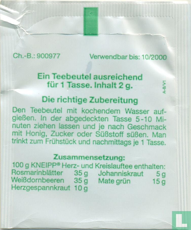 Herz- und Kreislauf-Tee A-8/V1 - Kneipp [r] - LastDodo