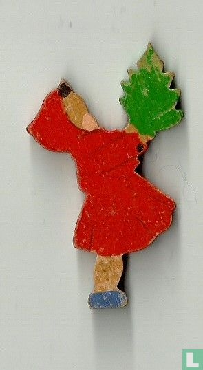 Mädchen mit Weihnachtsbaum