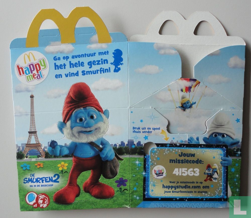 Figurine Schtroumpf Happy McDonald's 2022 - Schleich Neuf Sous Boîte | Collection