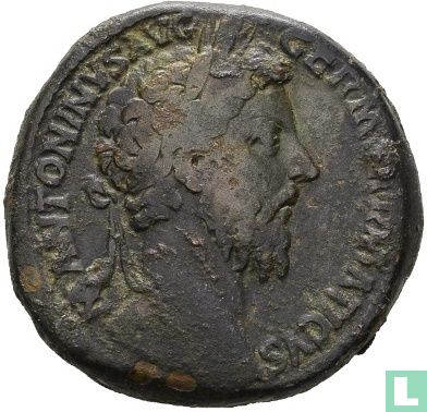 Empire romain AE Sesterce, ND (175, Marc Aurèle, Rome)